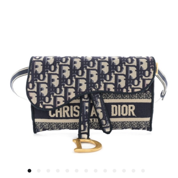 Dior Navy and Cream Crossbody Bag - Picture 1 of 13